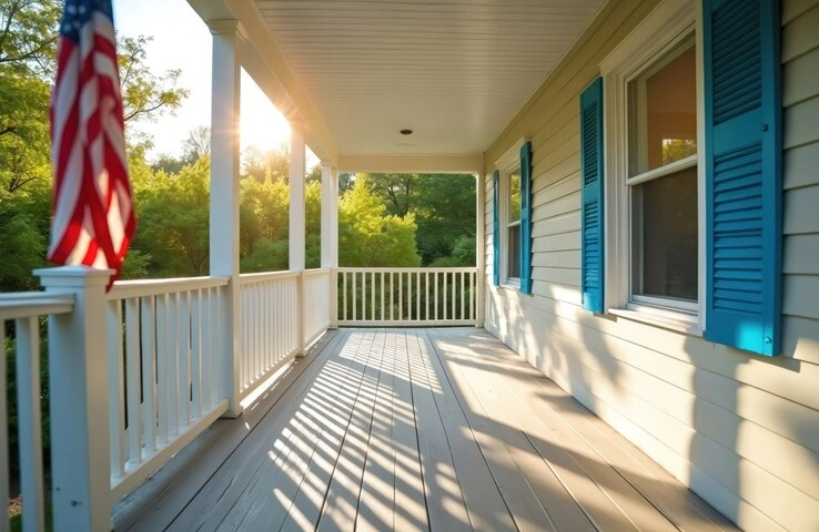 Composite decking installers completing a custom backyard deck installation